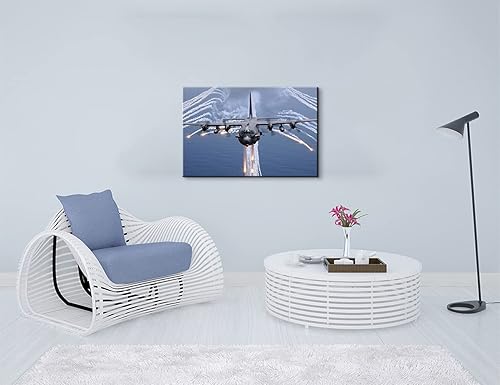 Miniatura 4 de Decoración militar de avión AC-130, decoración de pared de cañón de aire, póster de aviación, arte de pared de aviación, póster de avión de