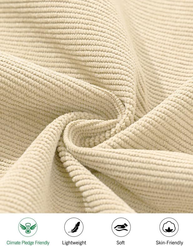 Men's Corduroy Shorts 9 inch Cotton Drawstring Casual Elastic Waist Summer Beach Shorts with Pockets - Image 2