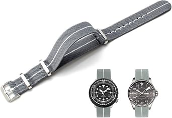 Watch Straps Elastic Nylon French Parachute NATO Nylon One Piece Military Replacement Strap for Men Women Brushed Stainless Steel Buckle Watch Strap 18 mm 20 mm 22 mm