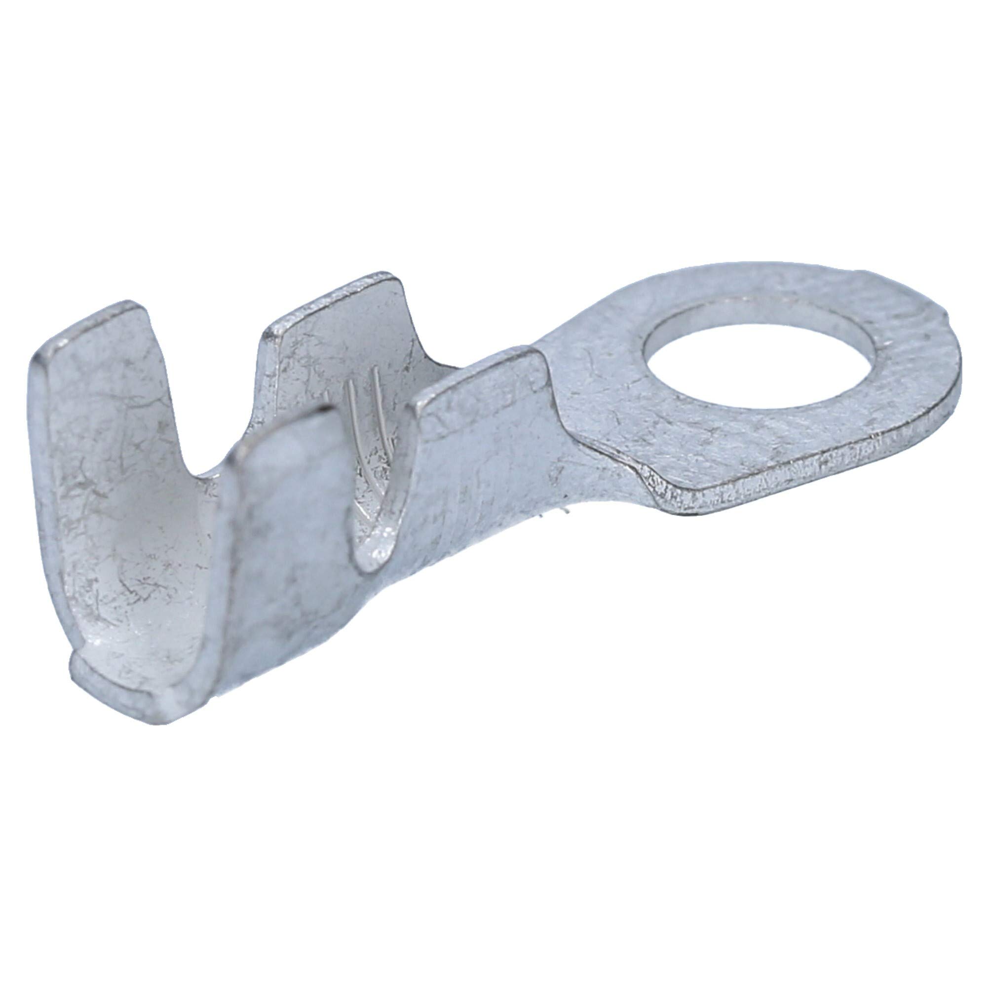 KKS 100 Piezas Terminales de Cable de Anillo M5 de 4-6 mm² de Latón | Terminal de cable sin aislamiento según DIN 46225, acabado estañado para crimpado simultáneo de conductor y aislante