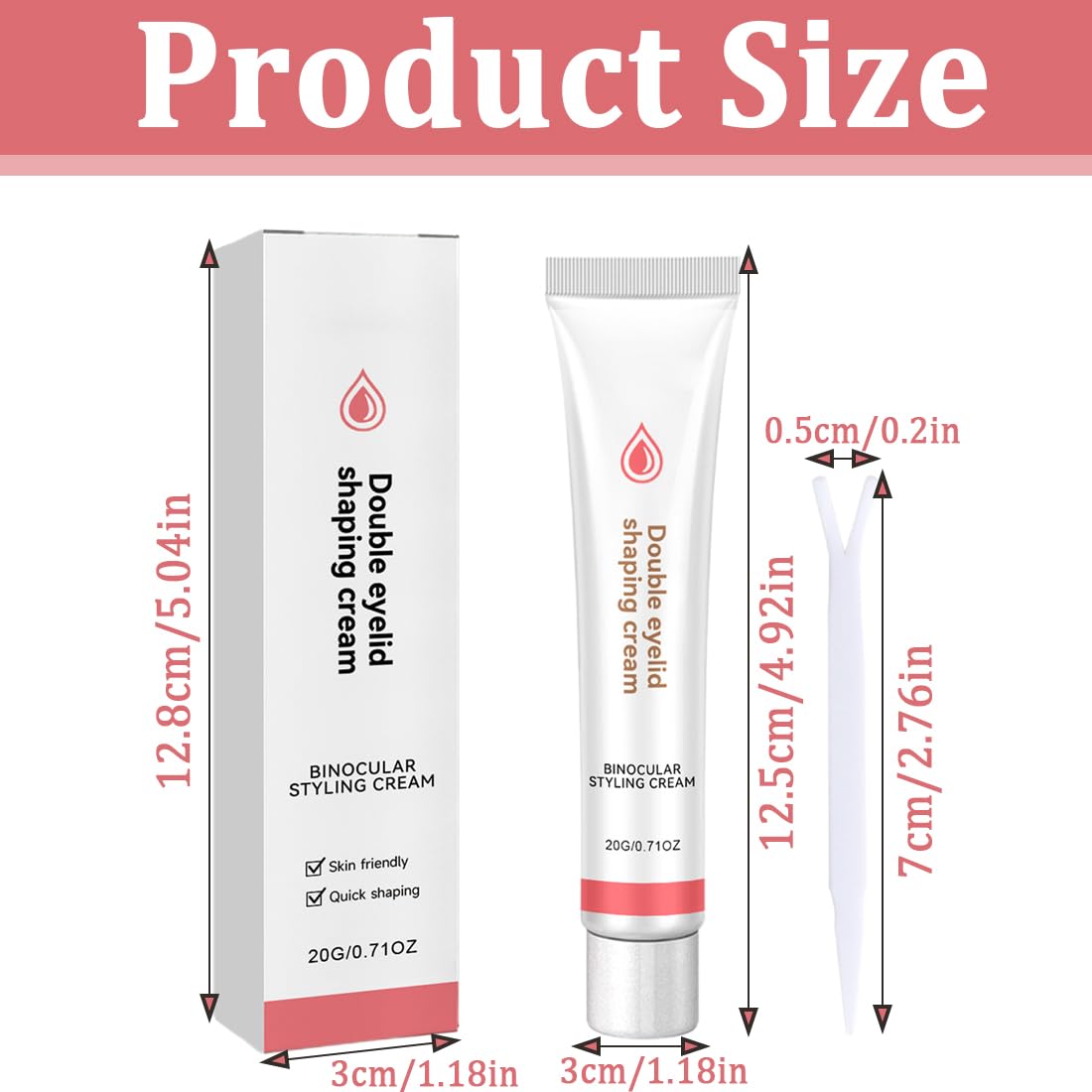Cinta invisible de Doble Párpado,Crema para el contorno de párpados dobles, Levanta los Párpados sin Cirugía, Delicada con la Piel, Natural