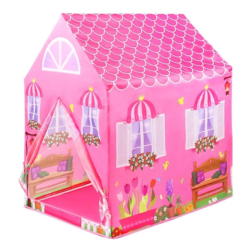 ZAGILY Kids Play Tent House Outdoor and Indoor Foldable Popup Tent Play House Castle Tent Toys for 3+ Years Old Kids Children (Doll House Theme) (B0D6R94ZMP) Amazon Price History, Amazon Price Tracker
