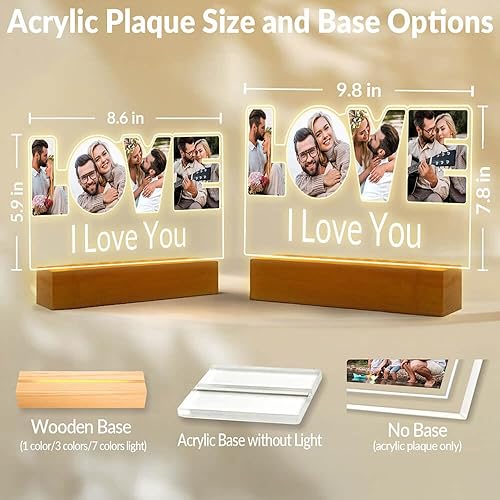 Miniatura 7 de Marcos de fotos personalizados, marcos de fotos personalizados, marco de fotos personalizado, regalo de aniversario personalizado para el día de San