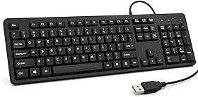 Teclado USB com Fio ABNT2 Silencioso Teclas Macias Digitação Confortável Design Ergonômico para PC e Notebook