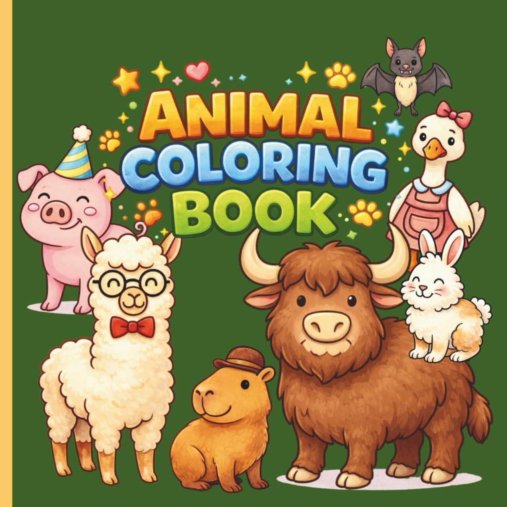 Animal Alphabet Coloring Book for Preschoolers (Ages 3–5) – Fun & Easy A-to-Z Animal Coloring Pages: Educational animal-themed coloring pages with alphabets, designed for preschool children aged 3-5