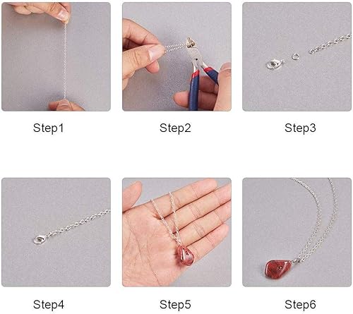 Vista 112 de Mega Pet Cadena de acero inoxidable de 16.4 pies/16.4 ft, color metálico, cadena de eslabones cubanos sin soldar, cadenas de cable facetado, cadena