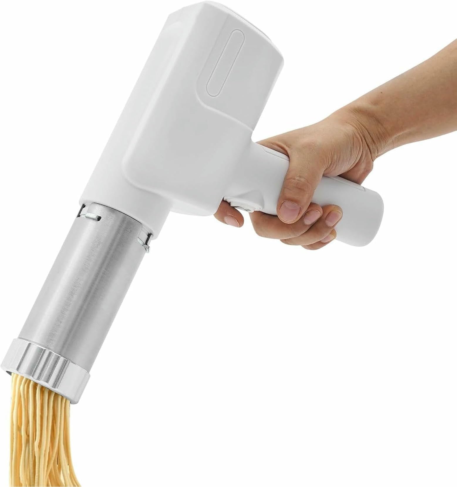 Máquina de pasta portátil inalámbrica acero inoxidable con 5 moldes for dar forma, ideal for la cocina. Fácil limpiar