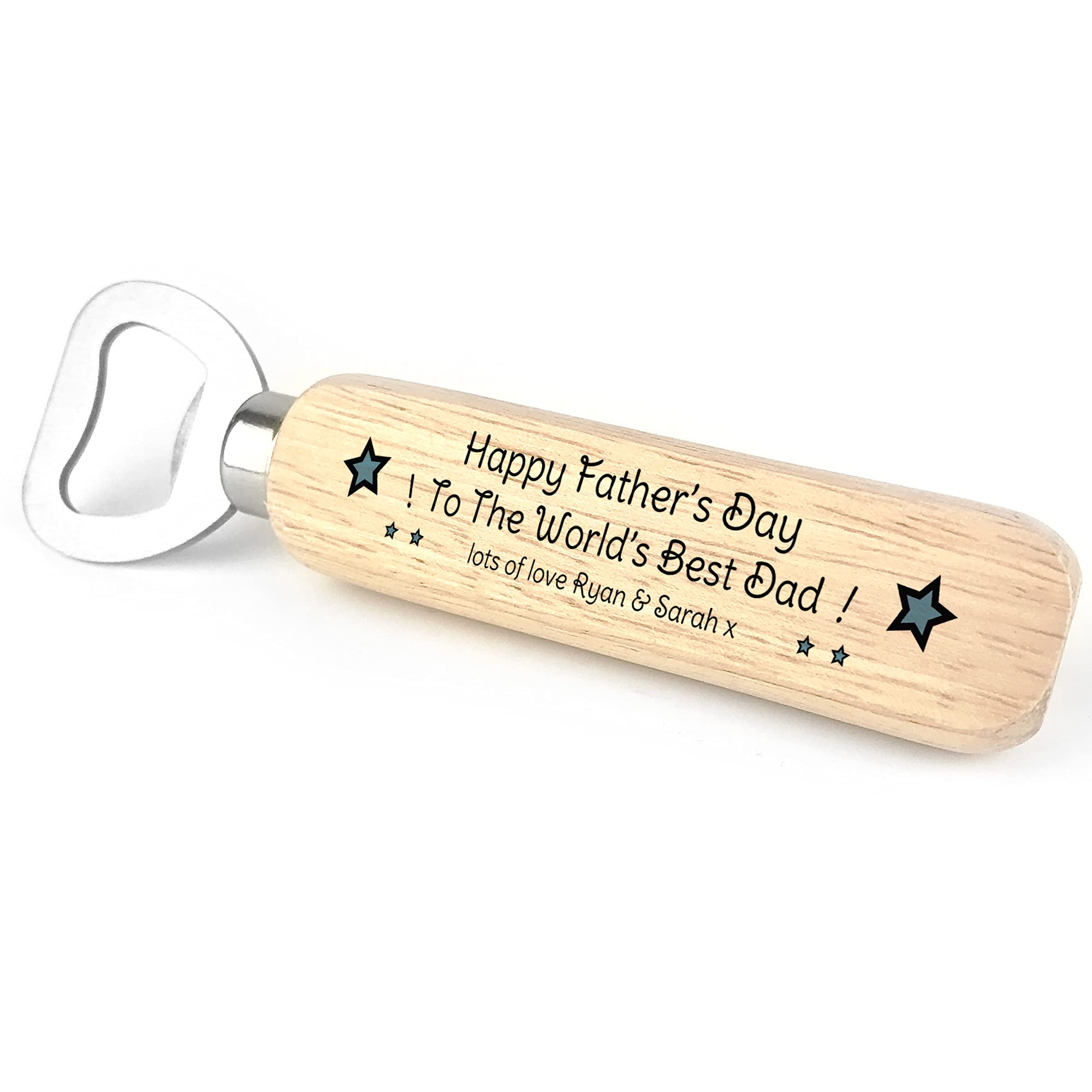 Red Ocean Personalised Dad Bottle Opener Gift for Fathers Day Novelty Personalised Gifts for Him