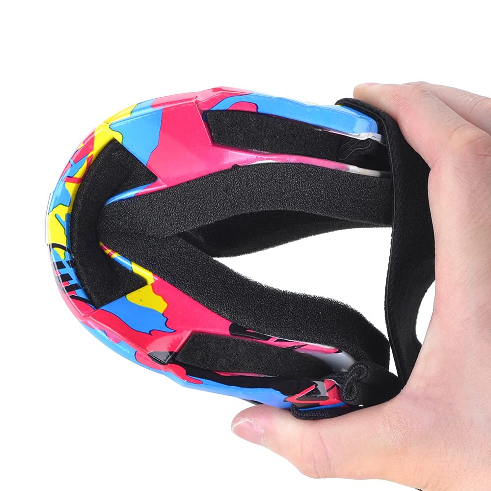 Gogles de moto Verres Couleur à coupe-vent Colorgle VTT hors route Dirt Vélo Poussière Vike Verres anti-vent MX Lunettes MX