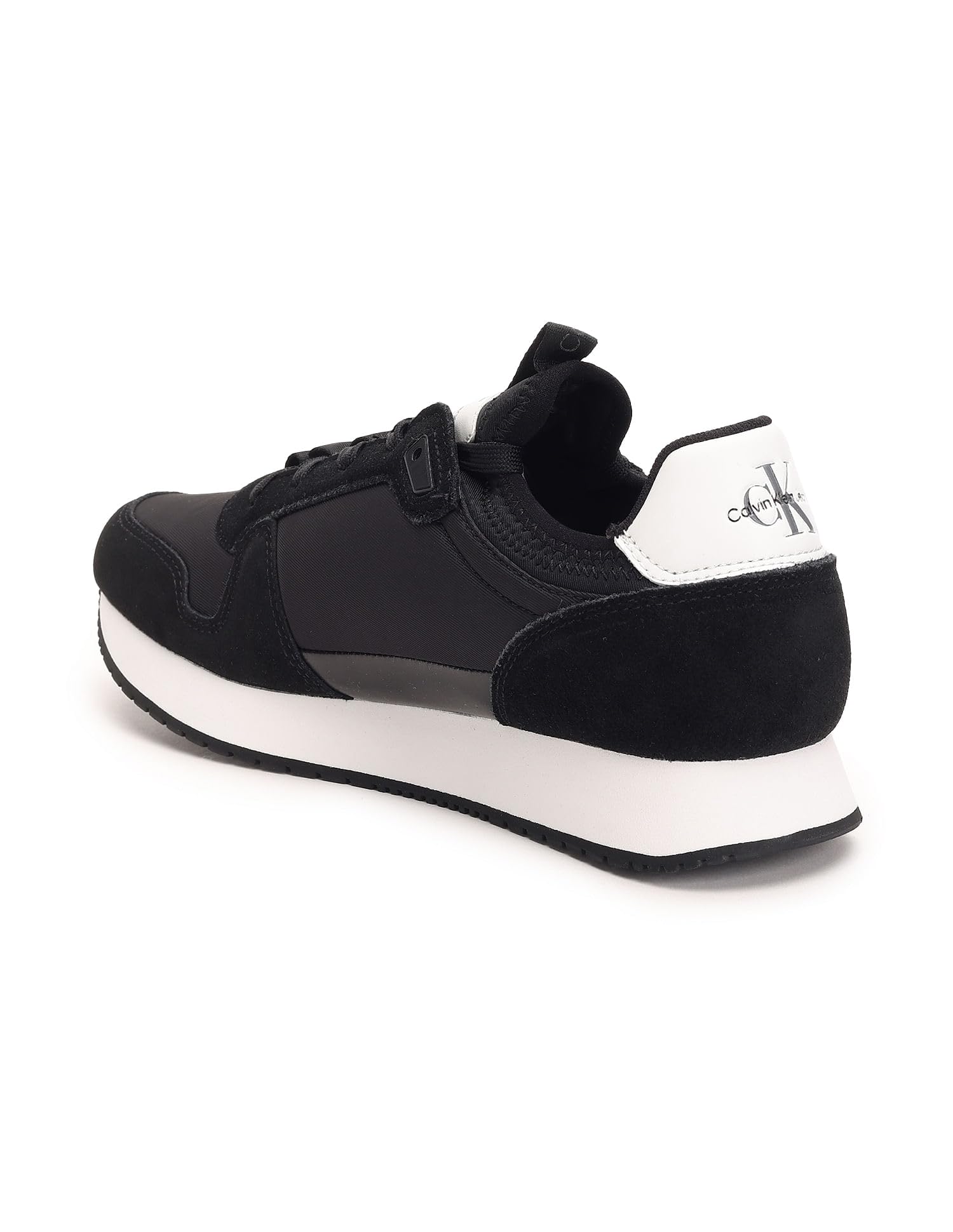 Calvin Klein Jeans Hombre Runner Sneaker Zapatillas de deporte, Multicolor (Black/Bright White), 44 EU