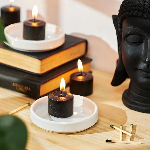 Miniatura 48 de Simply Soson Velas votivas a granel, 24 velas votivas blancas, 10 horas de tiempo de combustión, vela pequeña, vela sin perfume, votivas para bodas