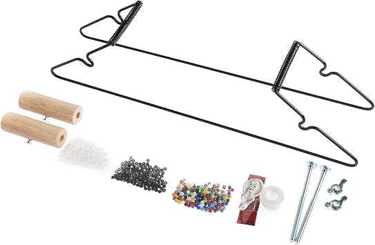 John Bead Bead Loom, Light-Weight Metal Kit for DIY Necklace, Bracelet, Weaving, Jewelry Making