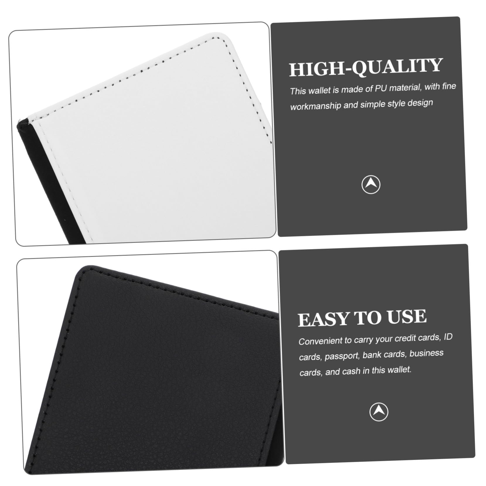 OUNONA Set da Viaggio in Materiale Pu 3 Pezzi Porta Carte e Custodia Passaporto Multifunzionale Decorazione Termica, Custodia Porta Documenti per Viaggi e Utilizzo Quotidiano