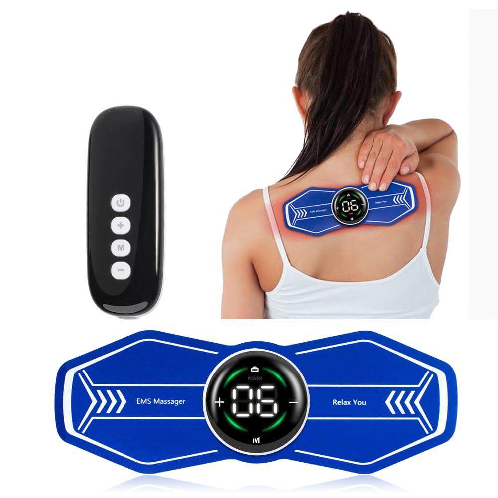CULTS Wireless TENS Machine Muscle Stimulator for Pain Relief, Rechargeable Muscle Stimulator EMS Massage with 10 Modes 39 Levels of Strength, 2pcs 8" x 3" Pads Replacement