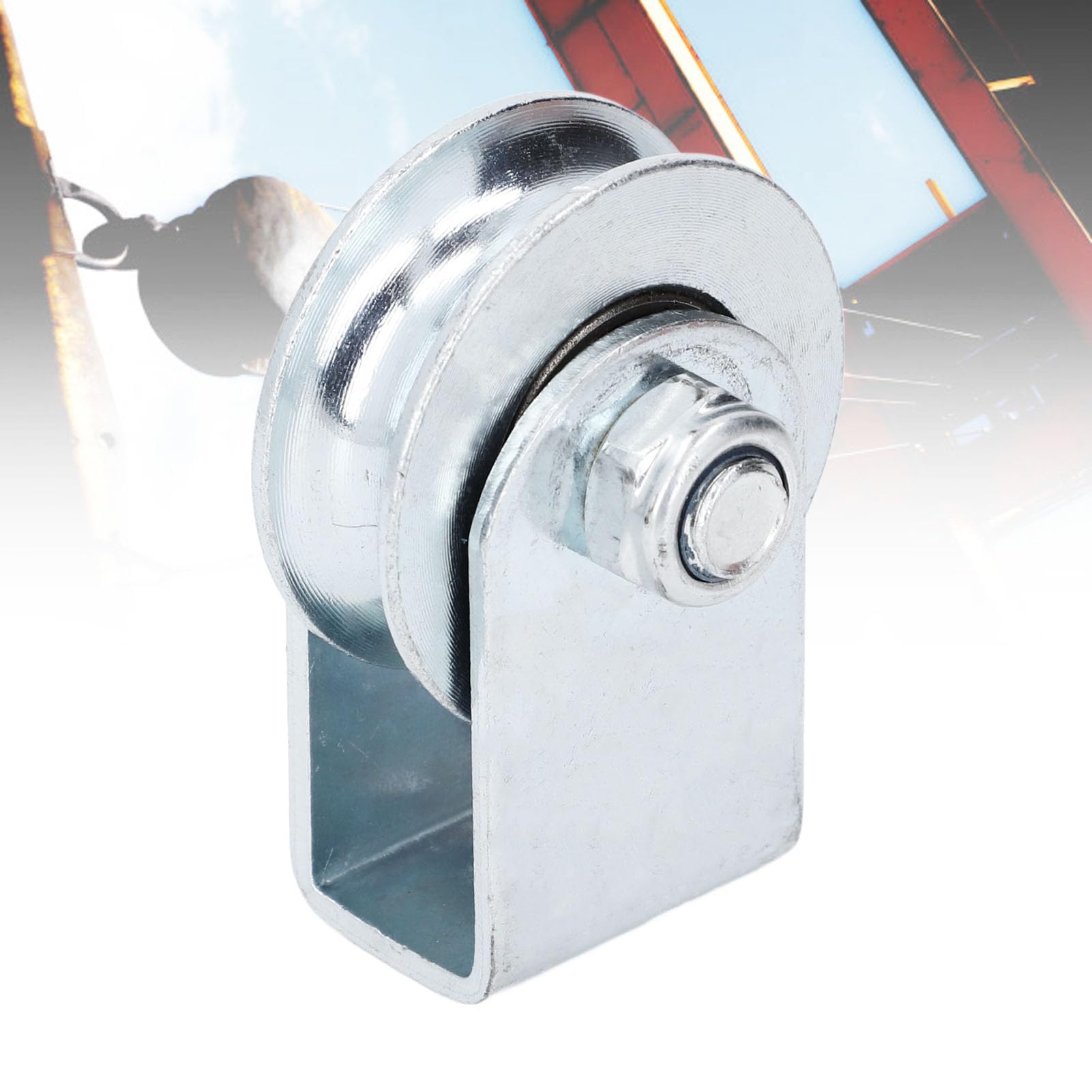 Pulley Wheel Sturdy Stainless Steel Rope Block Roller 0.8T Load Bearing 64mm U Type Wheel for Roller Blinds Pulley Ropes