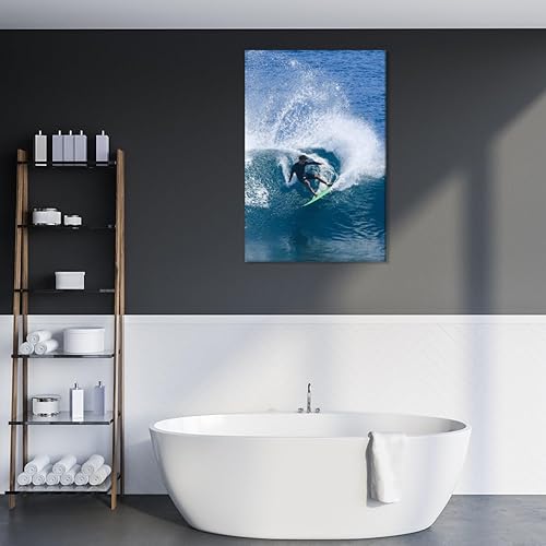 Miniatura 5 de Póster retro de Hawaii Surfing Fun para verano, playa tropical, arte de pared, olas del océano azul, surfista, tabla de surf, tabla de surf,