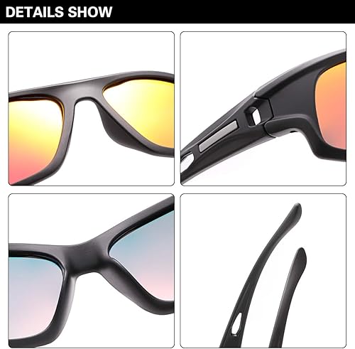 Miniatura 4 de MIRYEA Gafas de sol deportivas polarizadas para hombres y mujeres, para ciclismo, correr, conducir