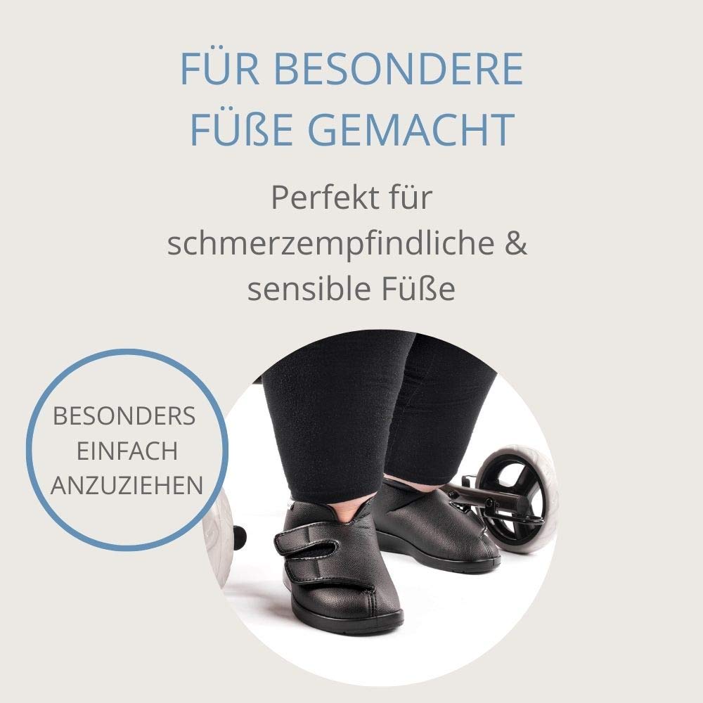 VAROMED London Gesundheitsschuhe Damen & Herren I Orthopädische Schuhe für geschwollene Füße I Inkontinenzbeständig I Wechselfußbett I Made in Germany