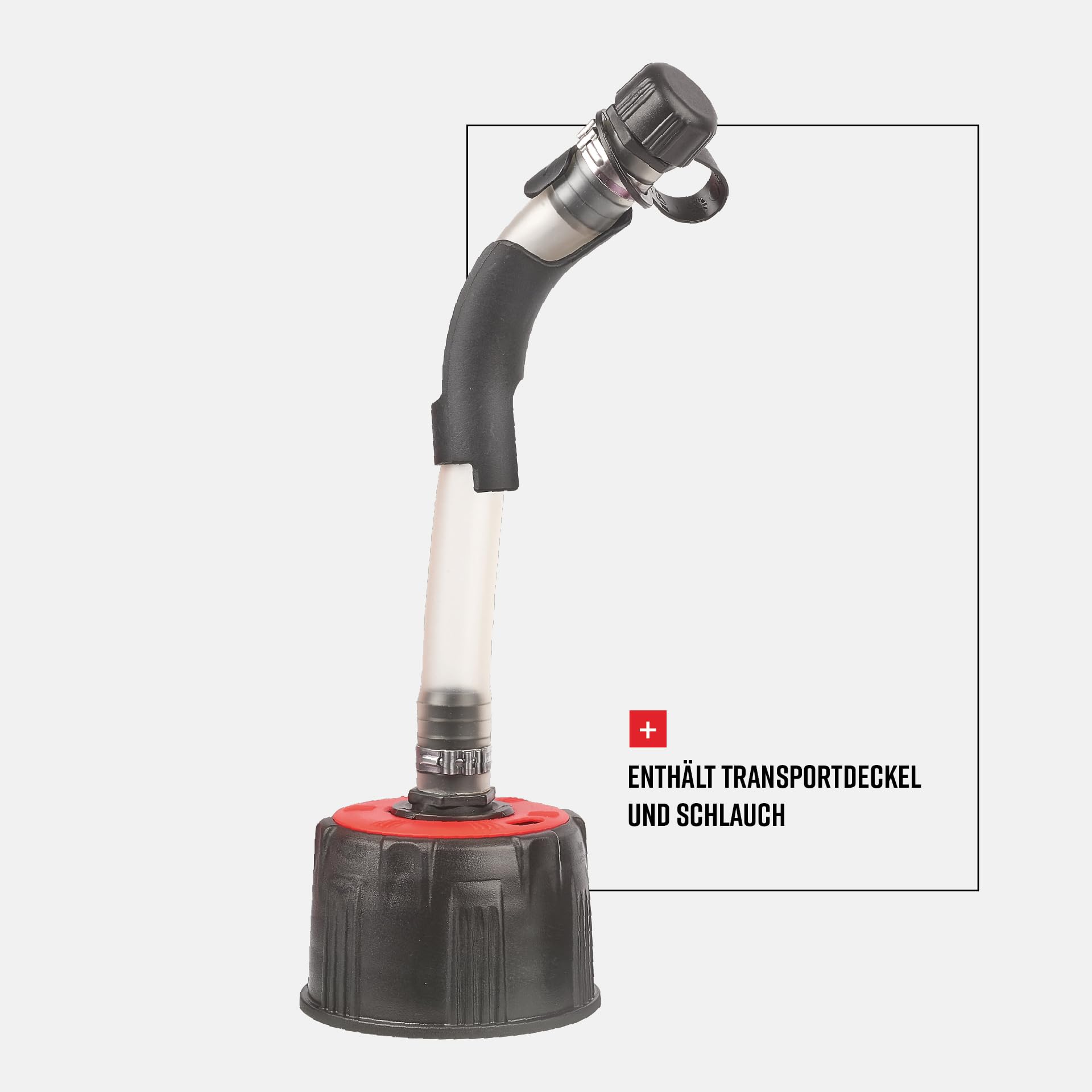 Polisport ProOctane - Treibstoffkanister 20L mit Füllschlauch und Kappe, Rot