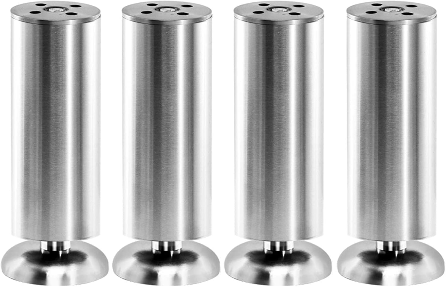 Rhllvj Silver Metal Adjustable Furniture Feet Sofa Support Legs Tv Cabinet Coffee Table Support Legs Bathroom Table Legs(,200Mm (7.87In))