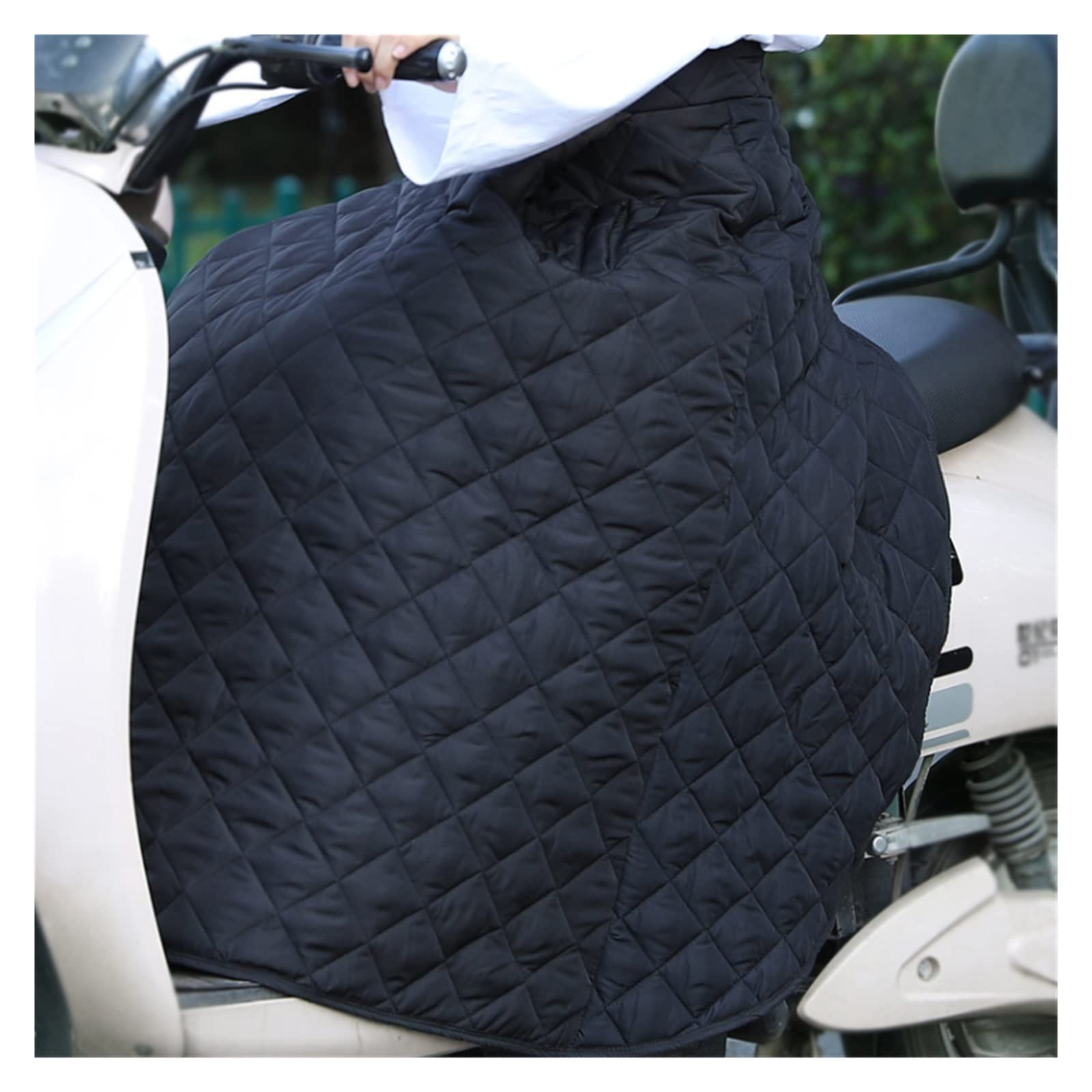 Cyclisme Jupe Chaude et Couette sans Vent vélo électrique Hiver Femme Batterie Voiture jambières Jupe épaisse sans Eau et résistant au Froid Couette (Color : Noir)