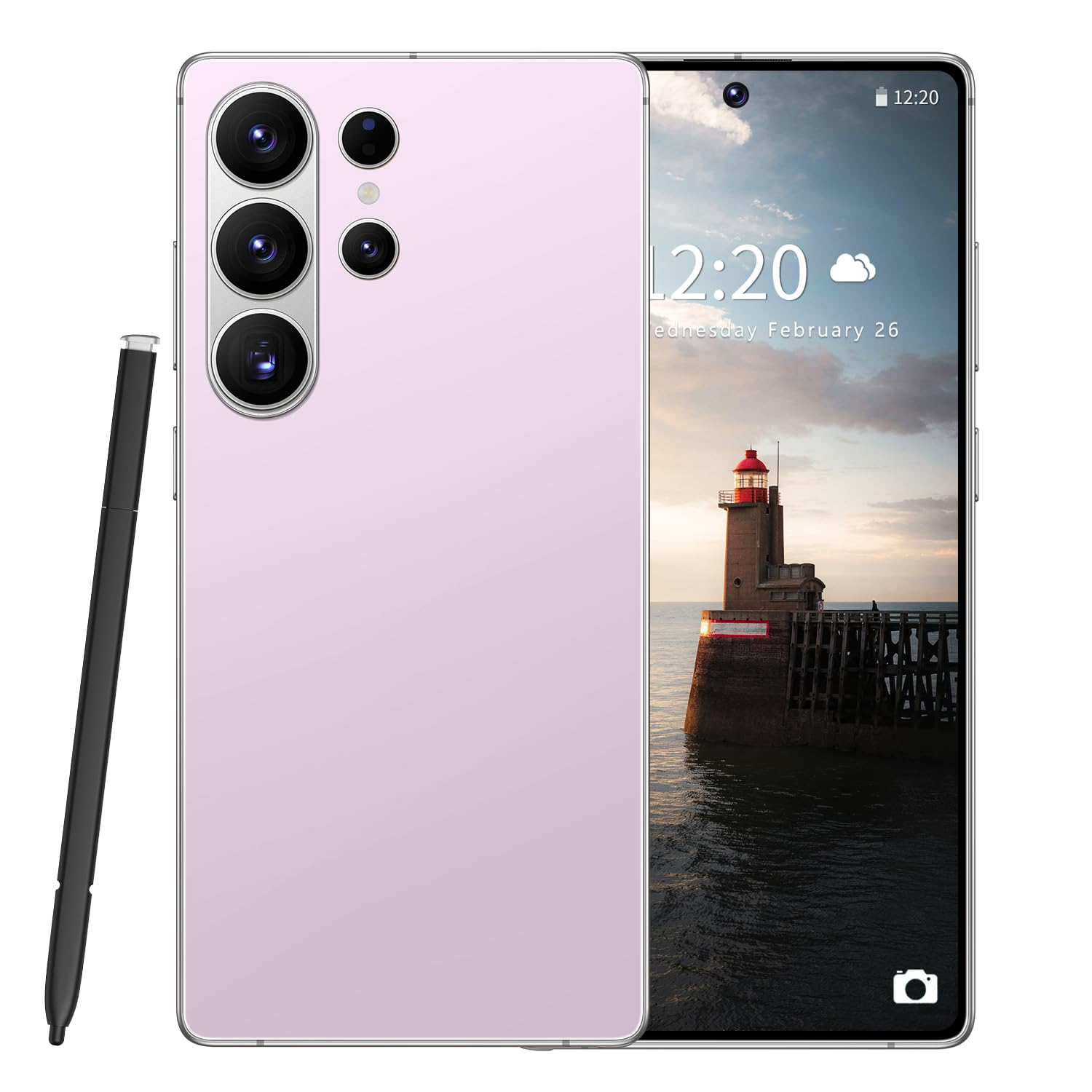 Huness S26 Ultra Unlocked Phone,Built in Pen The Phone,Cell Phone Battery 7000mAh 6.99" HD Screen,Android 15 16+512GB Smartphone,Dual SIM/5G/Face ID/Fingerprint Lock/GPS (Deep Blue, 16+512G) — view 7