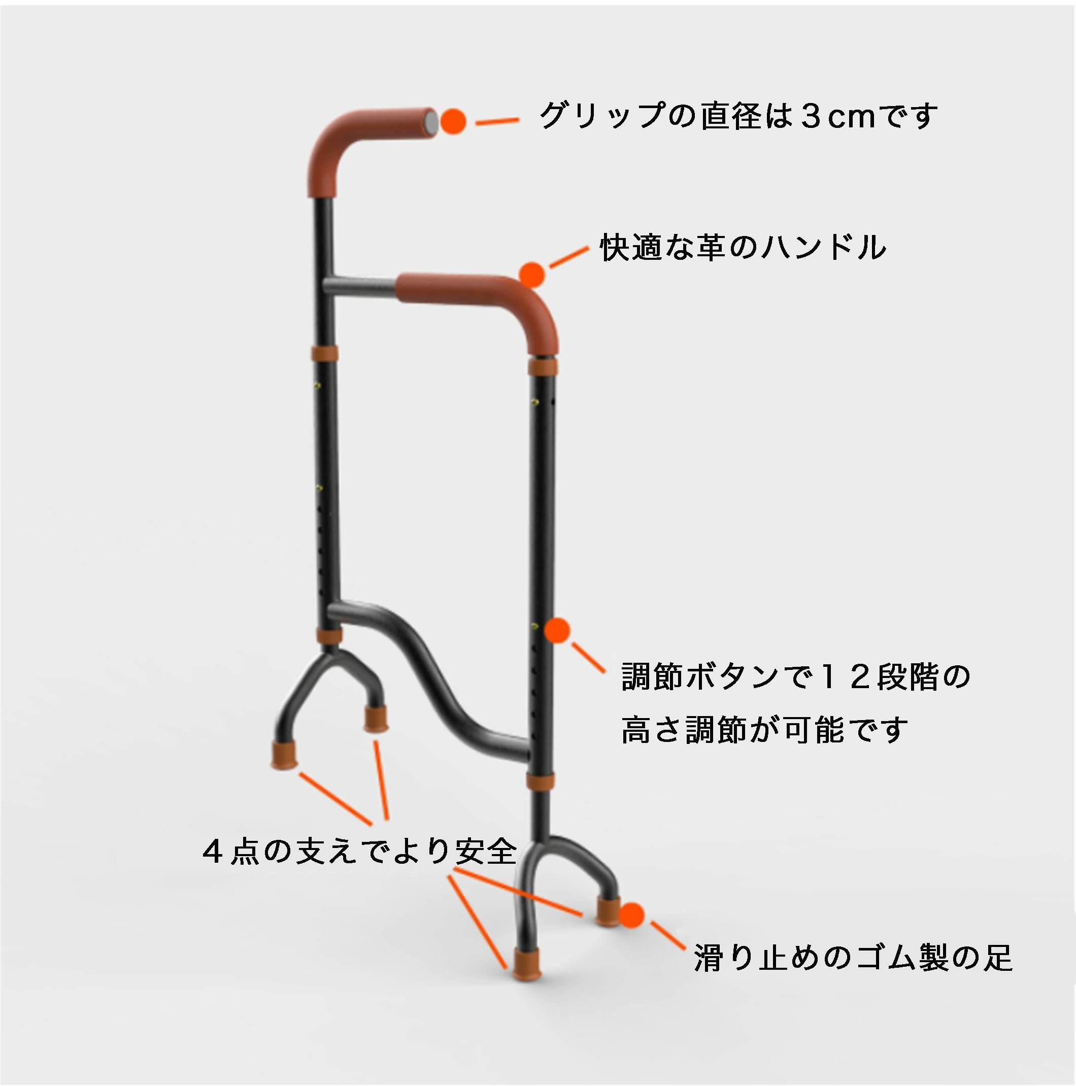 Amazon | 累計43,000本突破 日常生活をサポートする動く手すり 安心と