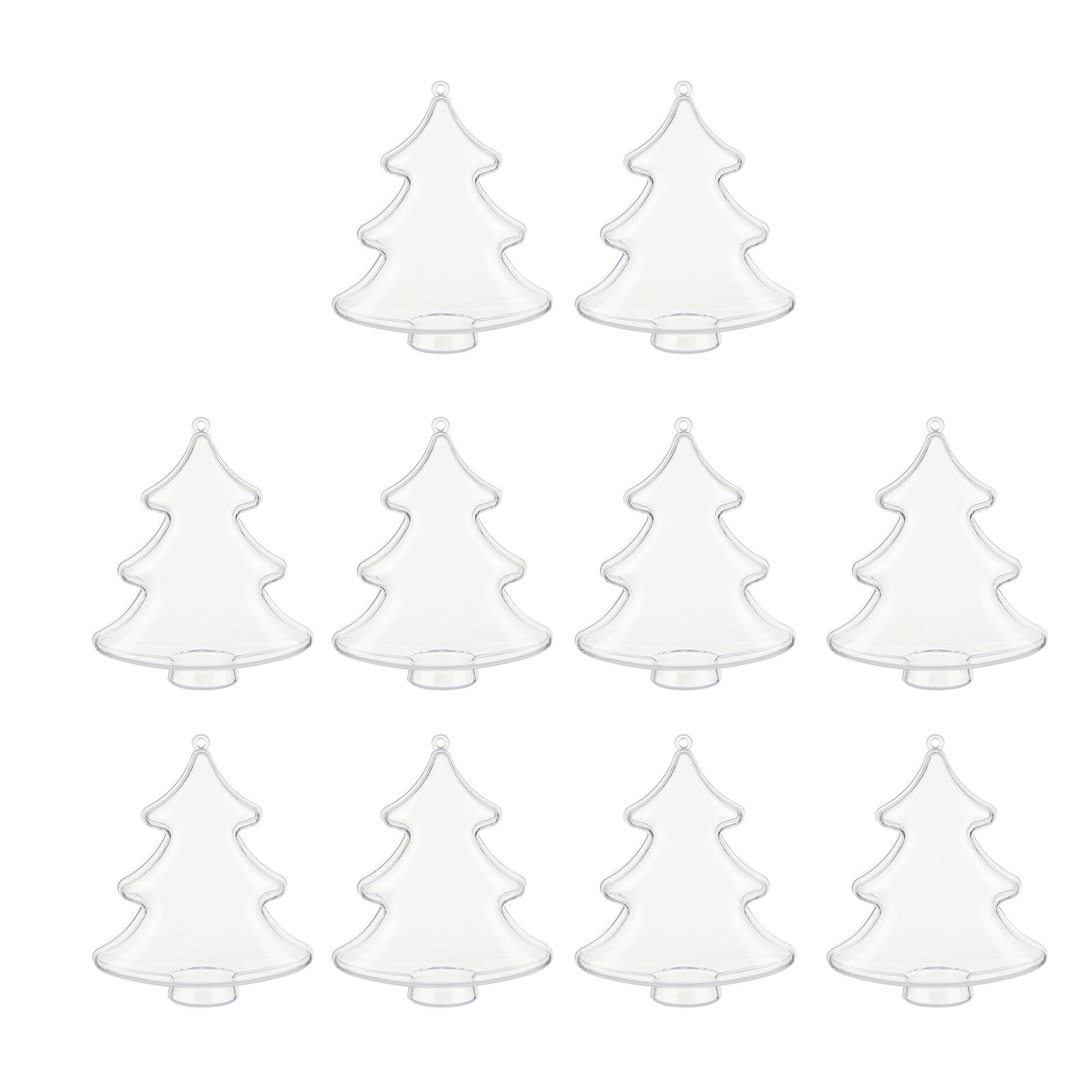 Msioytog Christmas Tree 10Pcs Candy Container Clear Canister For Storing Sweets And Chocolates Stylish Confectionery Jar For Home Decoration Home Decoration