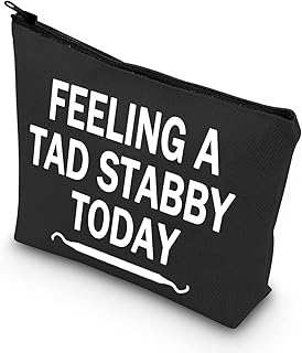 Funny Dentist Gift Dental Makeup Bag For Women Dental Hygienist New Dentist Gift Feeling a Tad Stabby Today Gift For DA DH Dental Student Dentist Graduation Gift (Felling tab stabby bl)