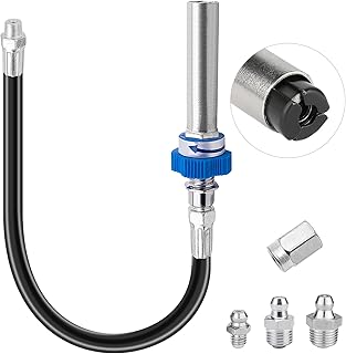 High Pressure Grease Coupler, 1PCS Generation Heavy-Duty 8th Grease Gun Coupler, Grease Fittings Extensions Lock Clamp Type Grease Tip Adapter Nozzles Fits All Grease Guns Hose Fast to Lock Release