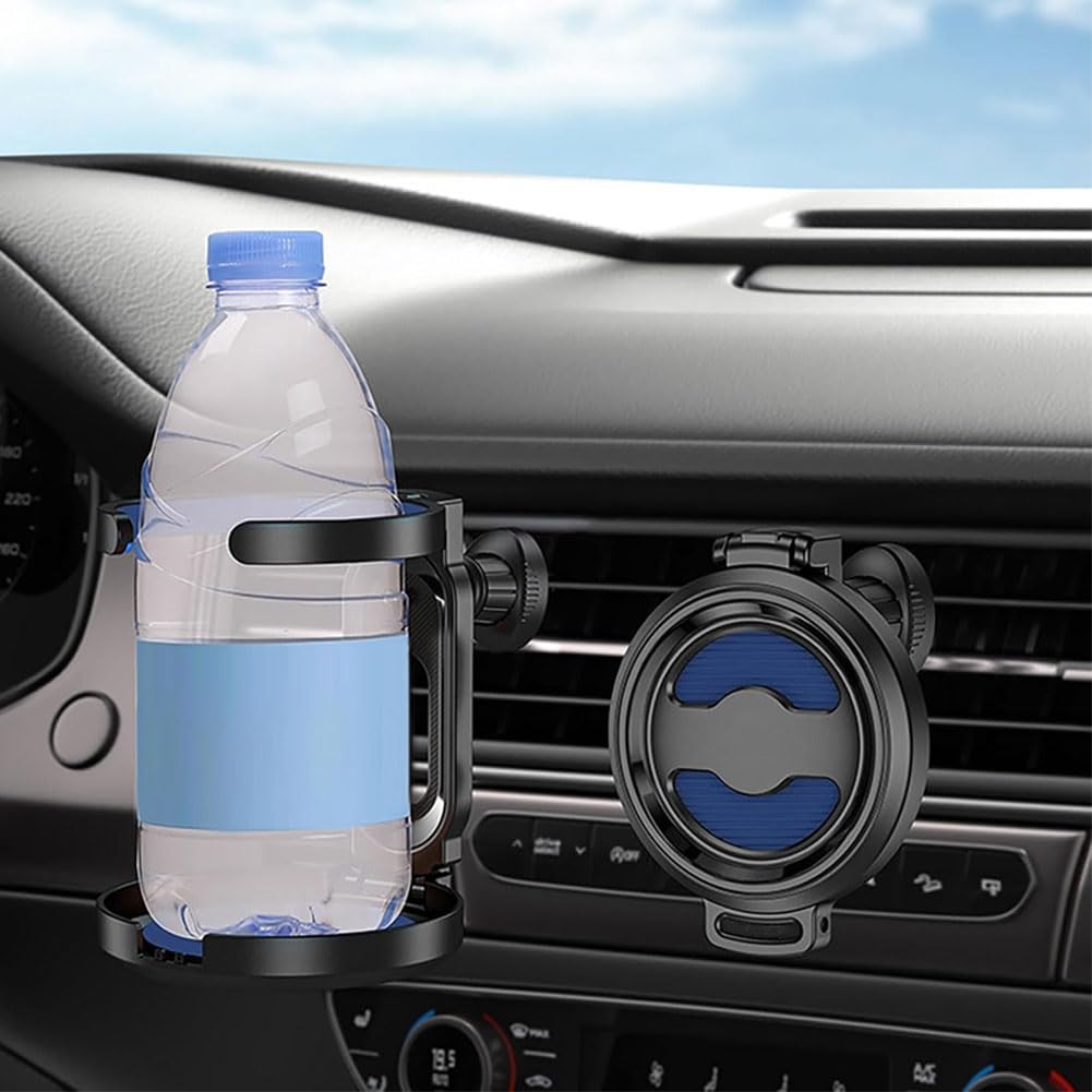 ISTOVO Portabicchieri Auto per Alfa Romeo Stelvio 2017-2021, Regolabile Multifunzionale Pieghevole Portabicchiere Supporto Viaggio Portabevande Accessori,A/Blue
