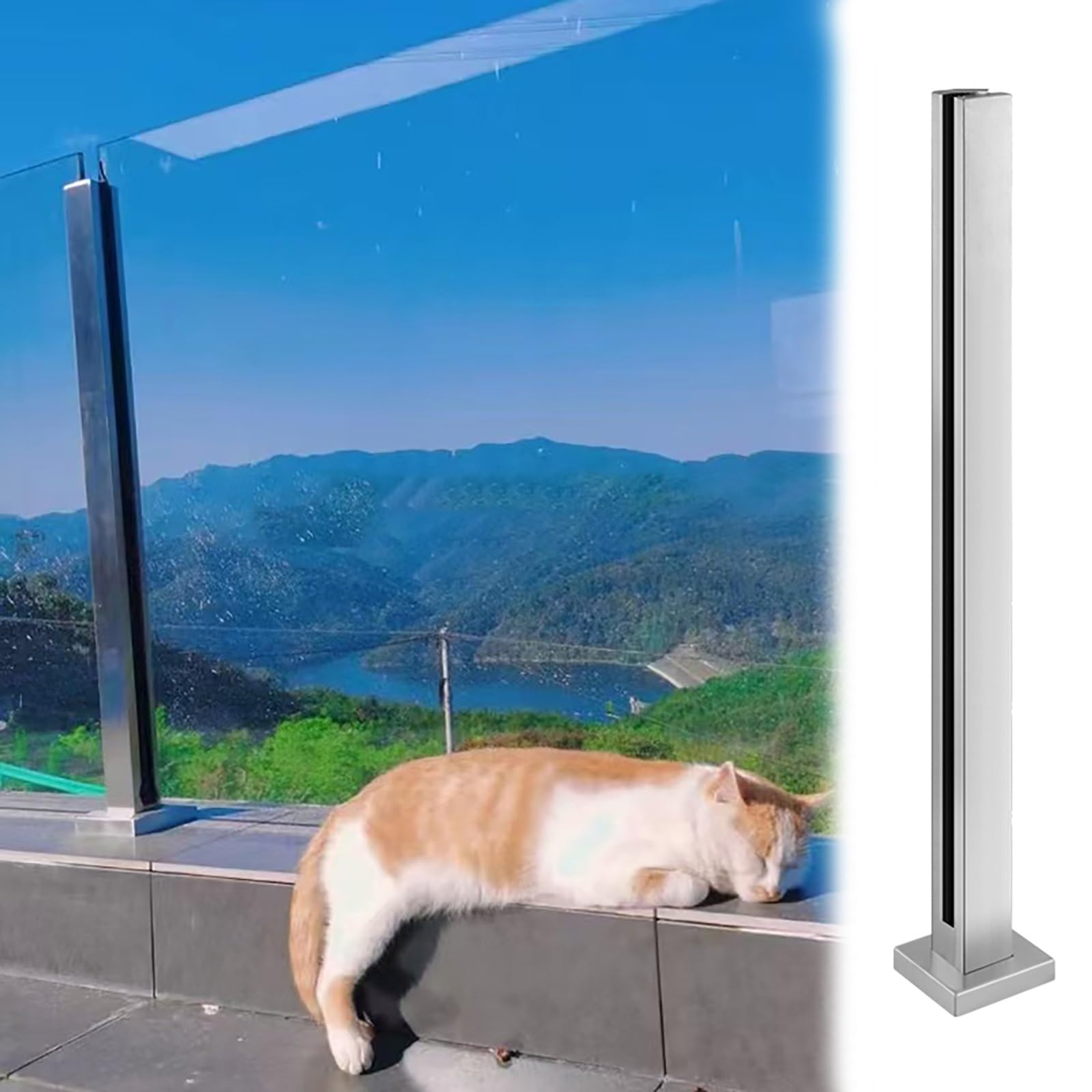 Poste de barandilla para piscina de 65 cm columna HOMEs para terraza