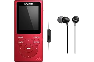 Sony Walkman Android NW-E394 (Red) with Black Earbuds