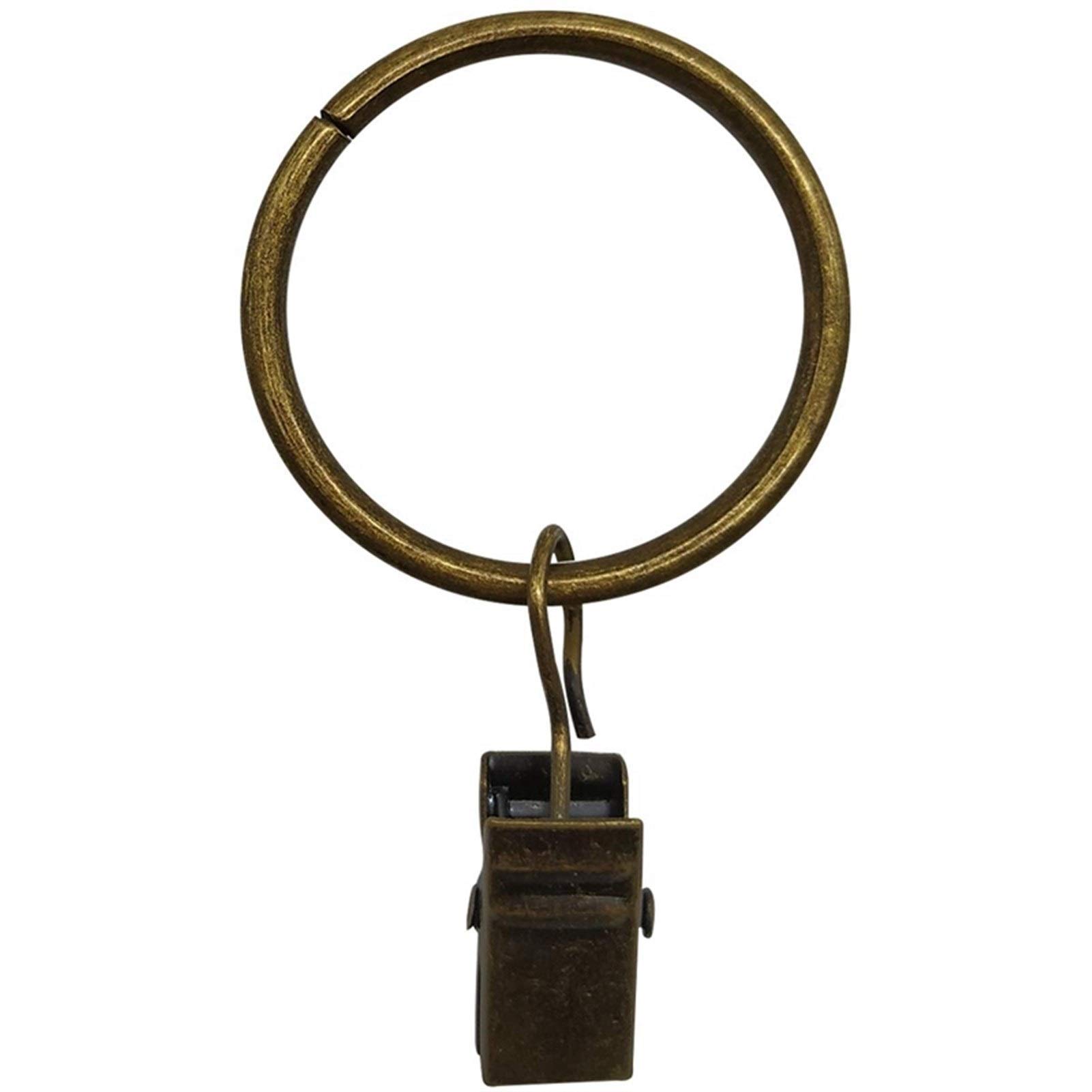 Anillos de cortina con clip decorativo para salones de diseño rústico y cálido