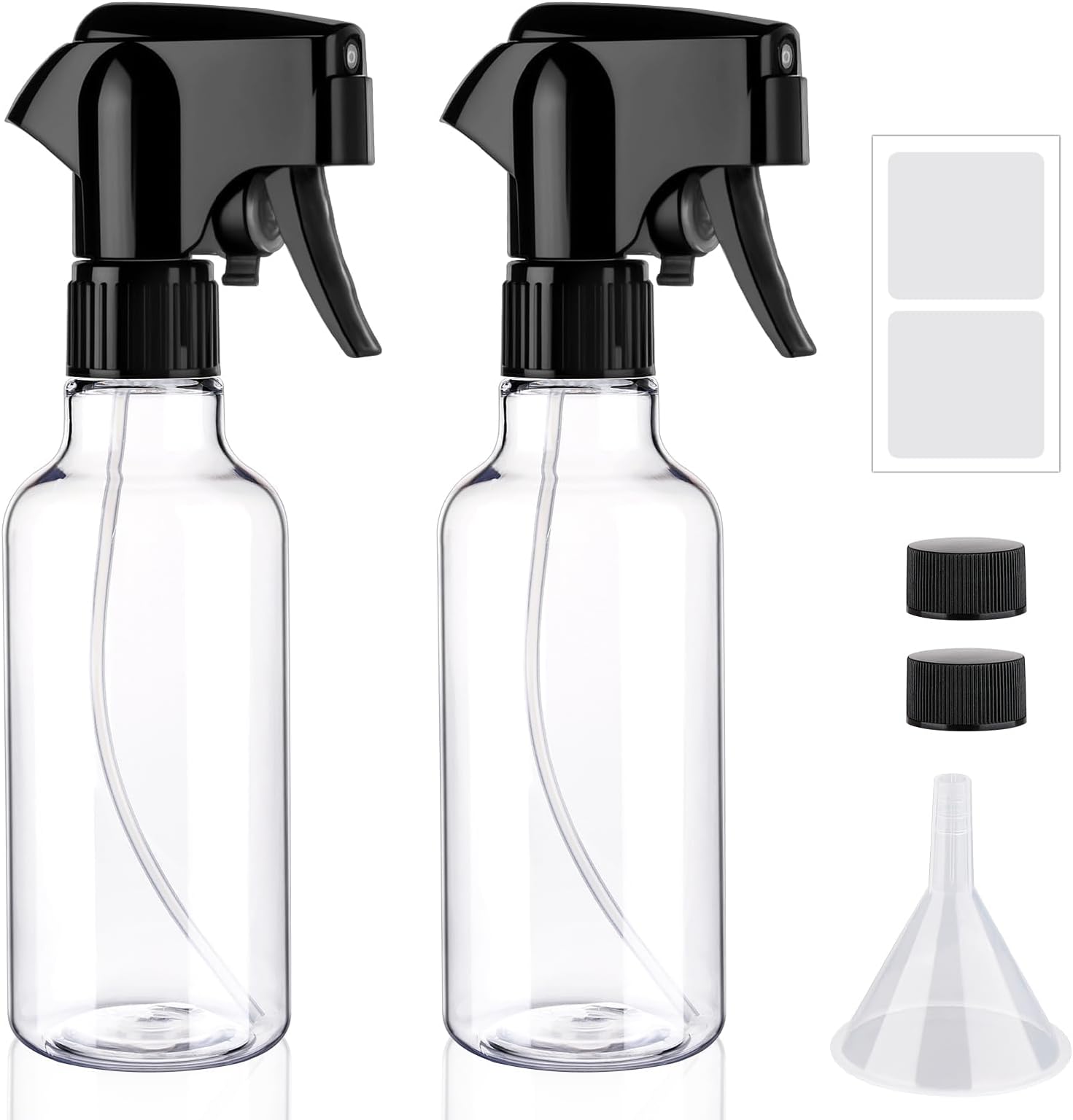 – Plastic Spray Bottles 350ml/12oz Continuous Spray Bottle Mist Spraying Heavy Duty Empty Water Spray Bottles for Hair, Cleaning Solutions, Plants，Essential Oils 2 Pack (Clear-2pcs)