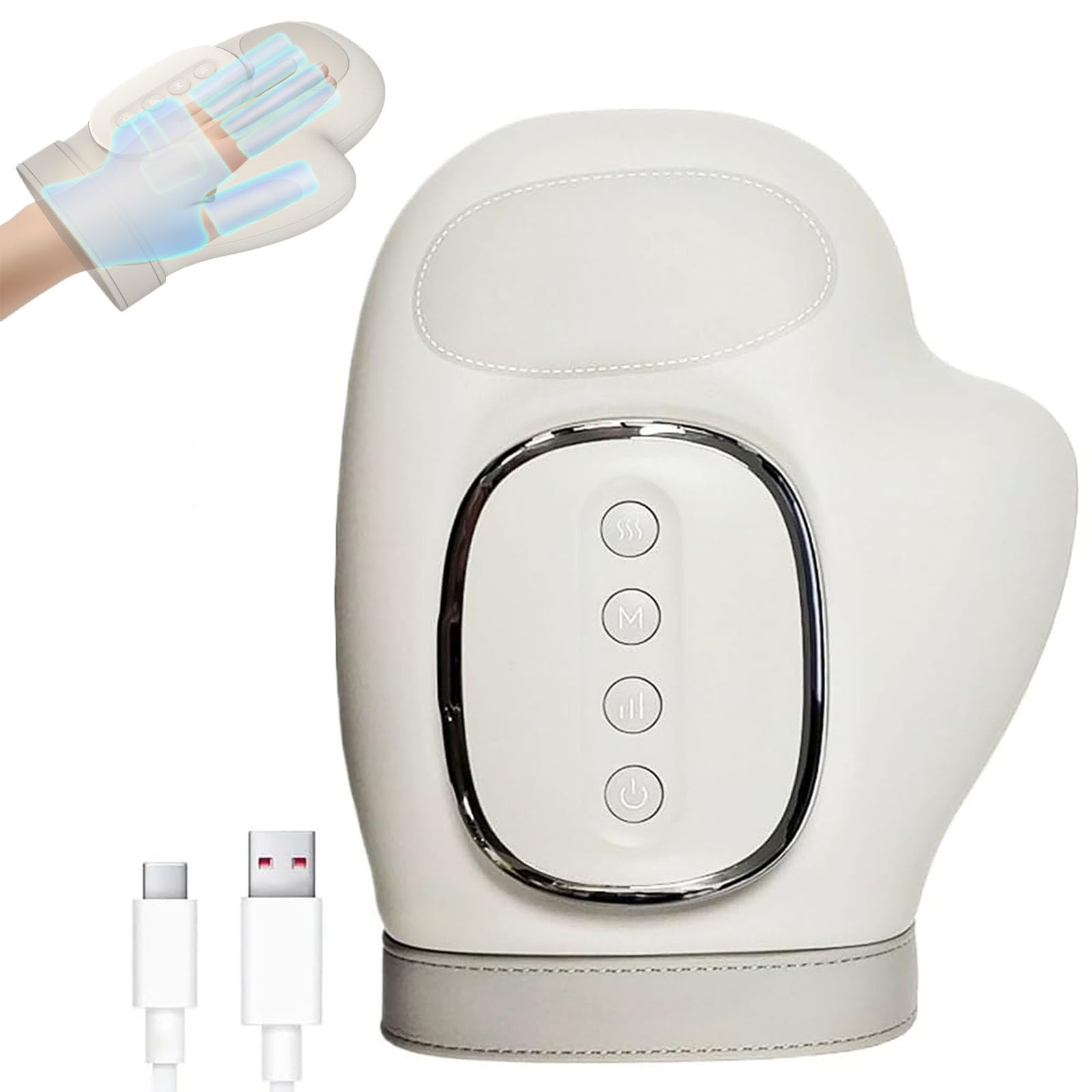 Guante terapéutico Alivura, masajeador de manos con calor y compresión, masajeador de dedos para artritis y túnel carpiano, masajeadores eléctricos, guante de masaje inteligentes (1pcs)