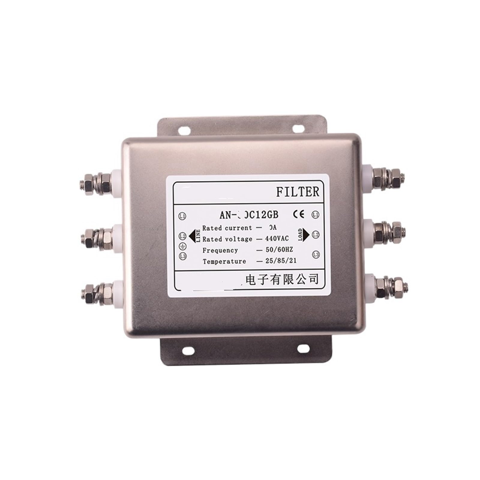 CAAUYXZW 380V/440V/50A Three-Phase Power Filter AN-50C12GB/ET-50C12G30B(AN-60C12GB 60A)