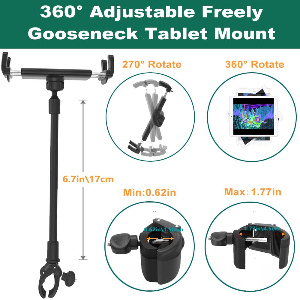 PROfezzion Supporto Porta Cellulare Magnetico con Morsetto in Metallo per Bicicletta, Tapis Roulant, Carrello da Golf, Passeggino Compatibile con MagSafe iPhone 17 16 15 14 13 12 Pro Max e molti altri