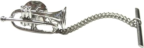 Trompeta altamente detallada instrumento musical Tie Tack, Plástico