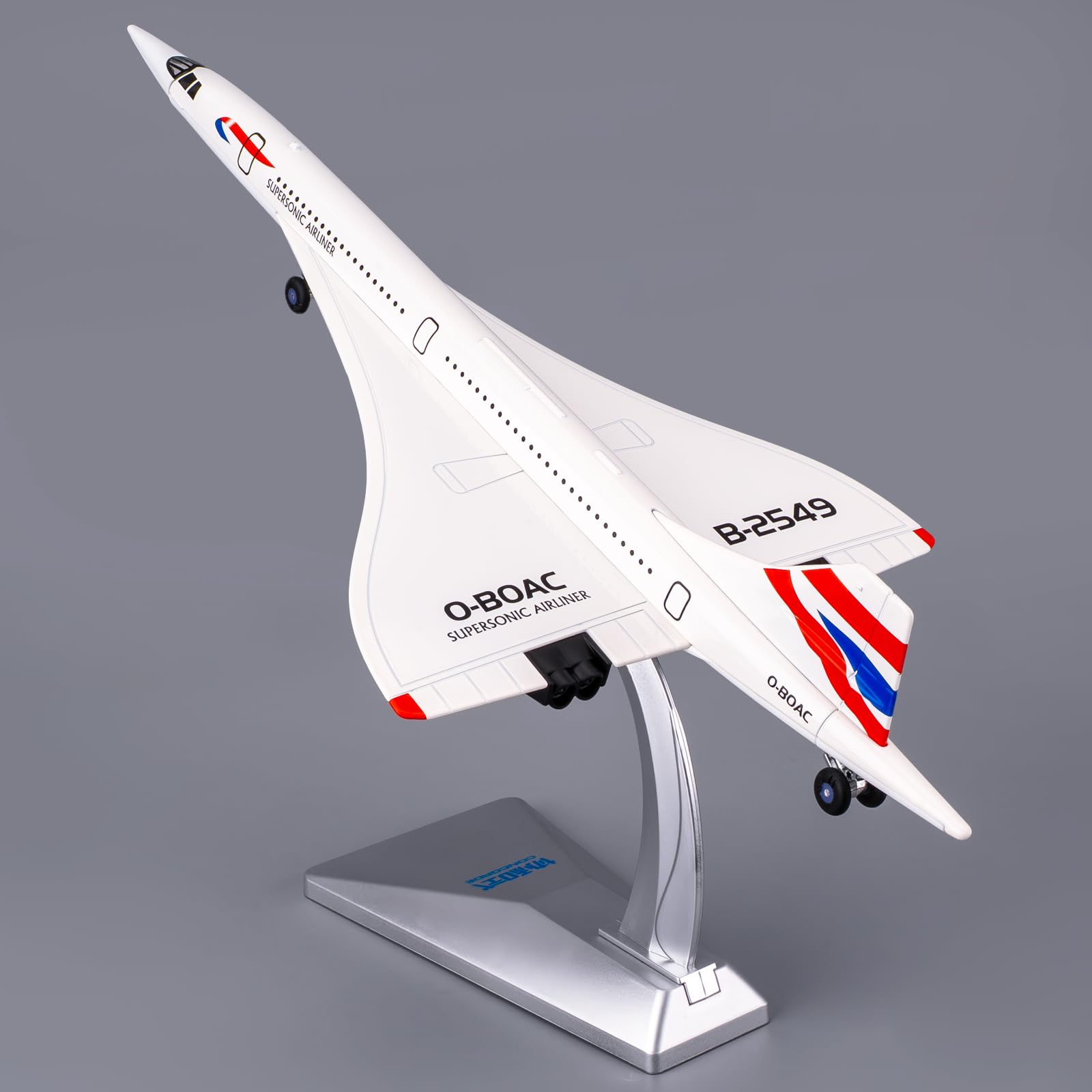TGRCM-CZ 1/168 Concorde Supersonic Airliner Modello Aereo, Giocattoli in lega di zinco Diecast Auto con suoni e luci per collezionisti e bambini 3 anni di compleanno