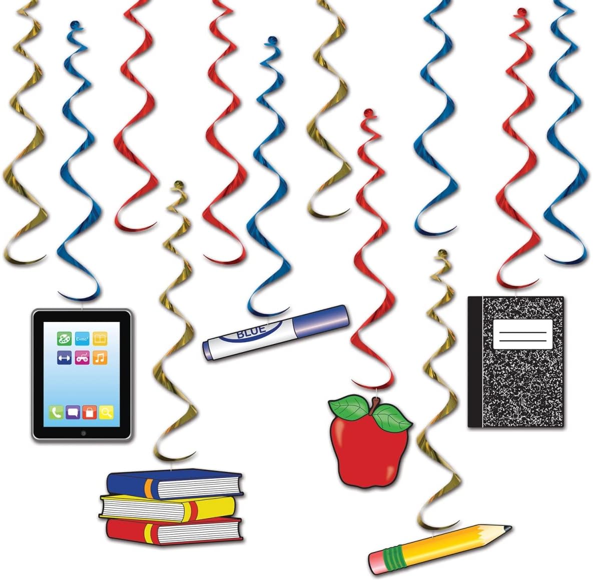 School Days Whirls Hanging Party Decoration