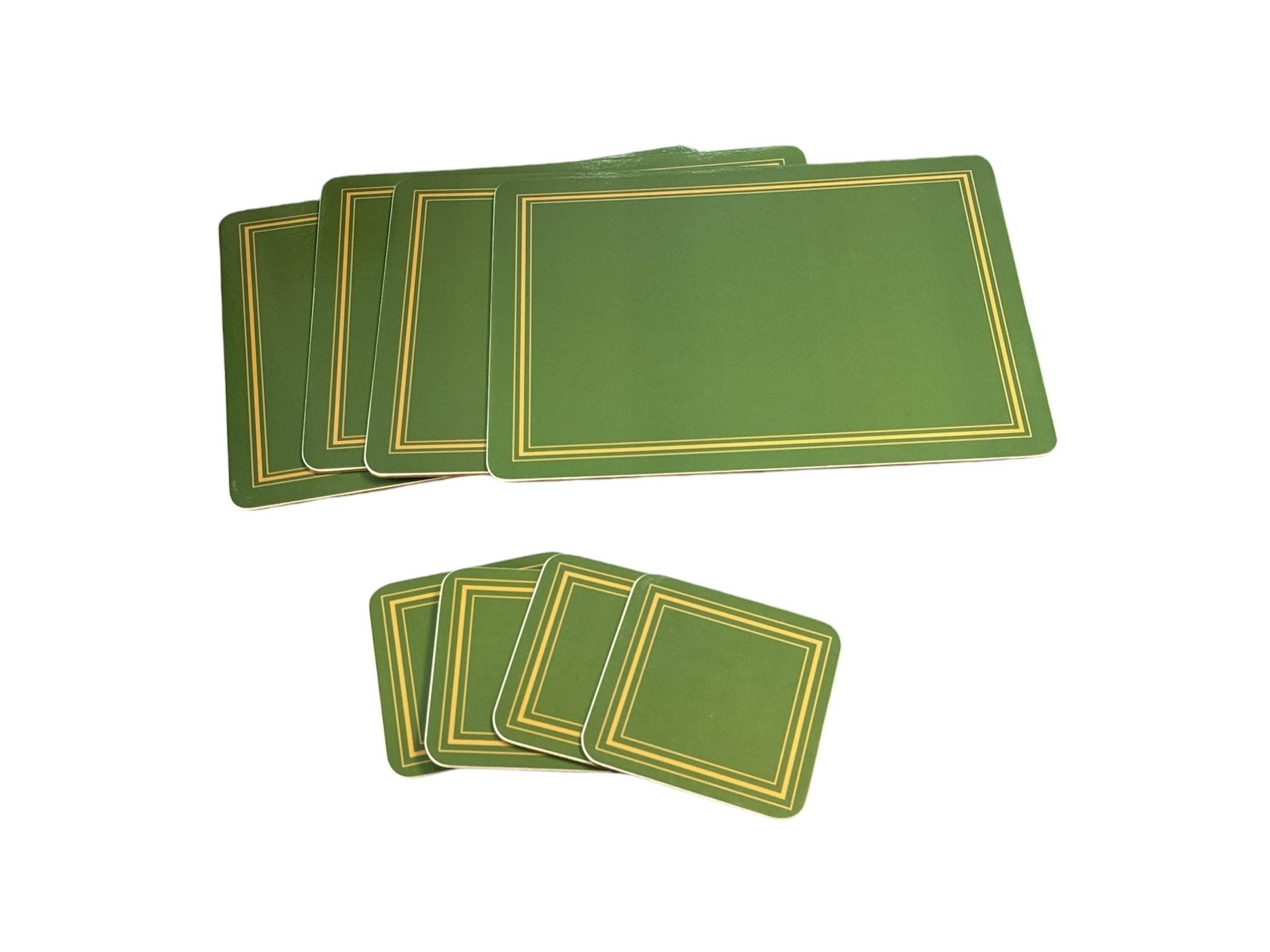 Tamersgifts Green Placemat And Coaster Set Sets Of 4 Placemats With 4 Matching Coasters (Green Placemat And Coaster Set)