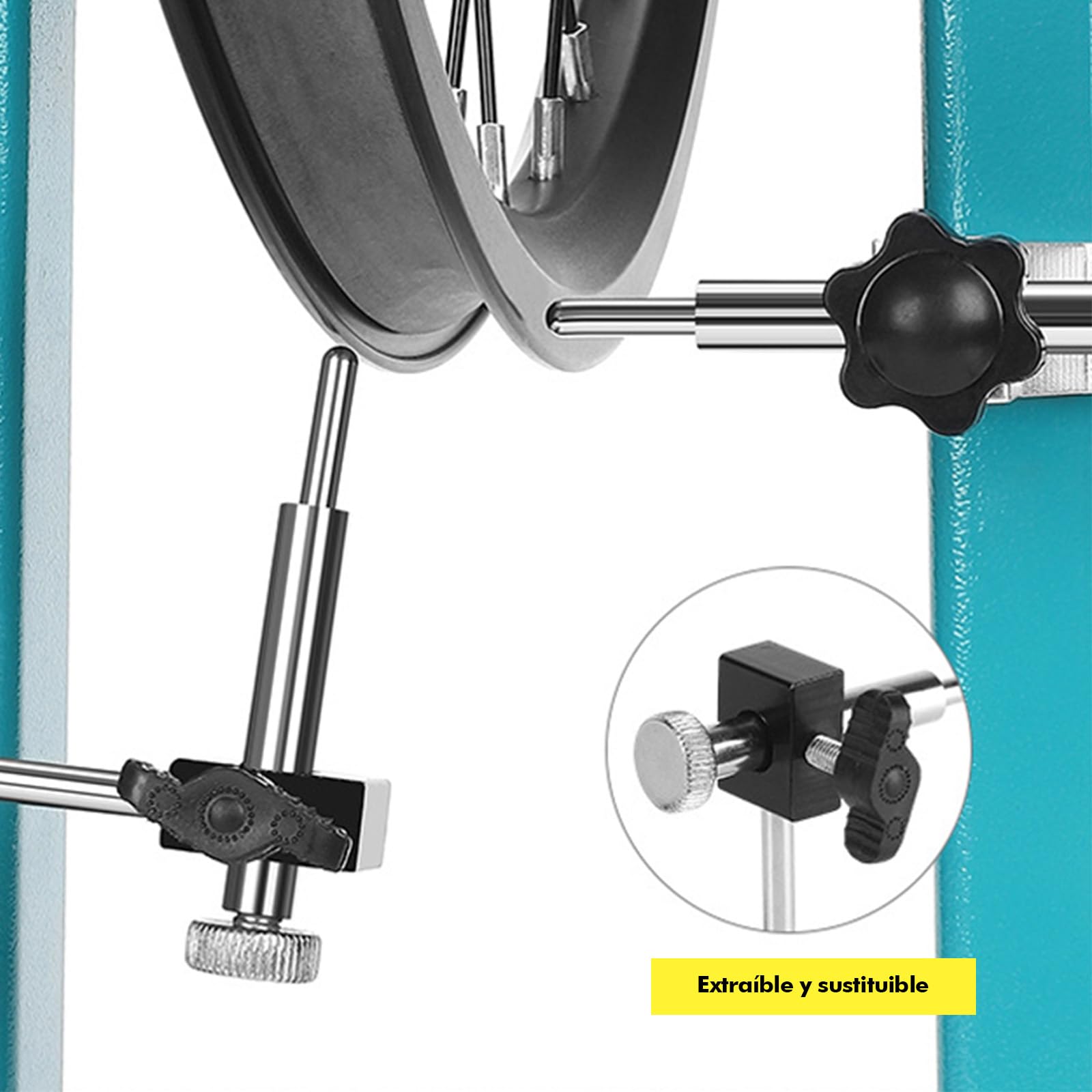 Mimoke Centro de bicicleta para ruedas de 16 a 29 pulgadas con barra adaptadora de eje continua. Adecuado para alineación de llantas y anchos de rueda de 90-150 mm