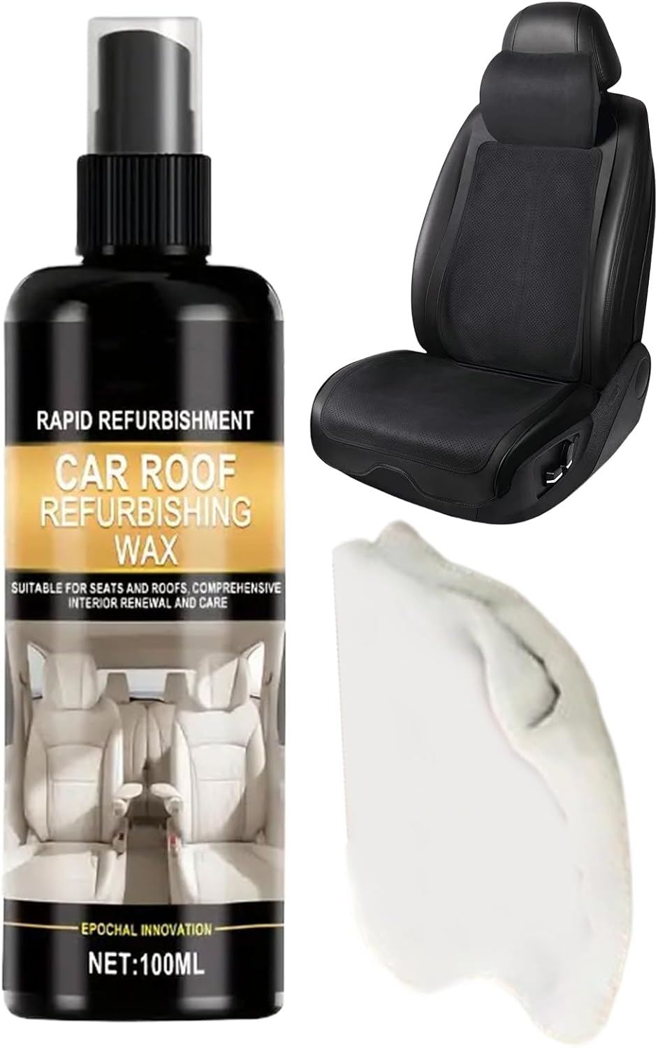 Genérico Limpiador De Asientos De Coche | Spray Restaurador del Techo 100 ml – Spray Renovador para El Salpicadero – para Techo Interior, Tapicería, Alfombra, Electrodomésticos