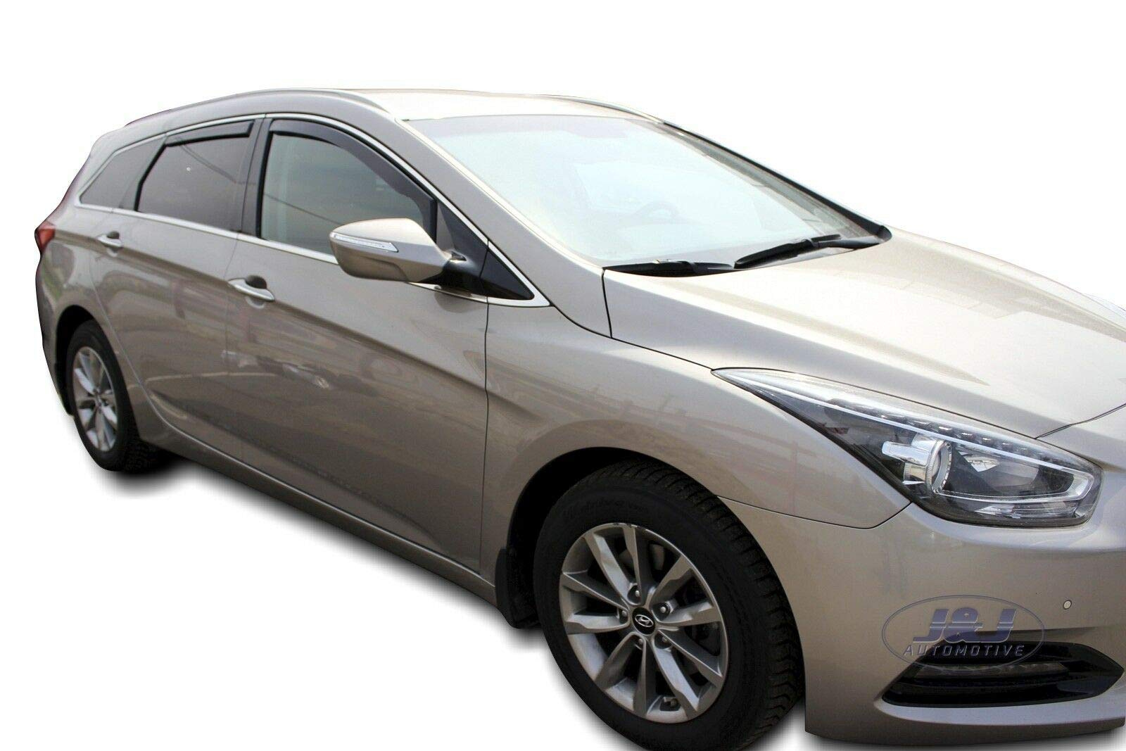 J&J AUTOMOTIVE Windabweiser passend für Hyundai i40 2011-2019 4tlg, Heko Regenabweiser Vorne Hinten Getönt Dunkel Passform