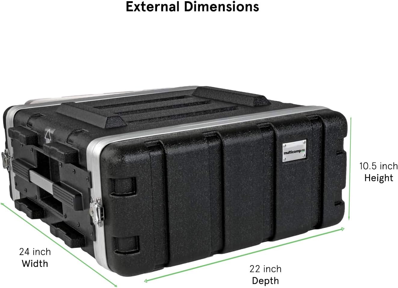 multicomp PRO Stackable 17" Depth, 19" ABS Rack Flight Case (4U)