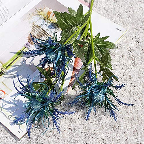 Yqs Artificial Flowers New Thorn Parsley Flower Branch Plastic Artificial Flowers Wedding Party Decoration Flores (Color : Blue)