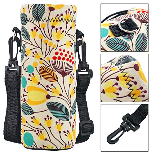 Water-Bottle-Sling-Case-Bag-Carrier-Holder-169oz-24oz-34oz-Neoprene-Water-Bottle-Sleeve-Cooler-Cover-Pouch-with-Adjustable-Shoulder-Strap-for-Men-Women-Kids-Travel-Camping-Walking-Hiking-Running