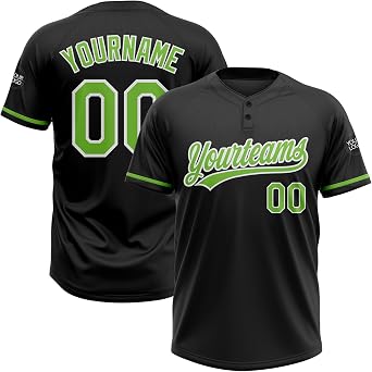 Custom Softball Jersey Shirts Two Button Personalized Baseball Jersey Stitched Team Name Number Logo for Men Women Youth