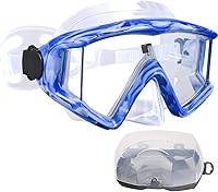 SACBOLADIVING Anti-Fog Diving Mask for Adults - 180° Wide View Scuba Snorkel Swim Goggles with Leak-Proof Silicone Seal